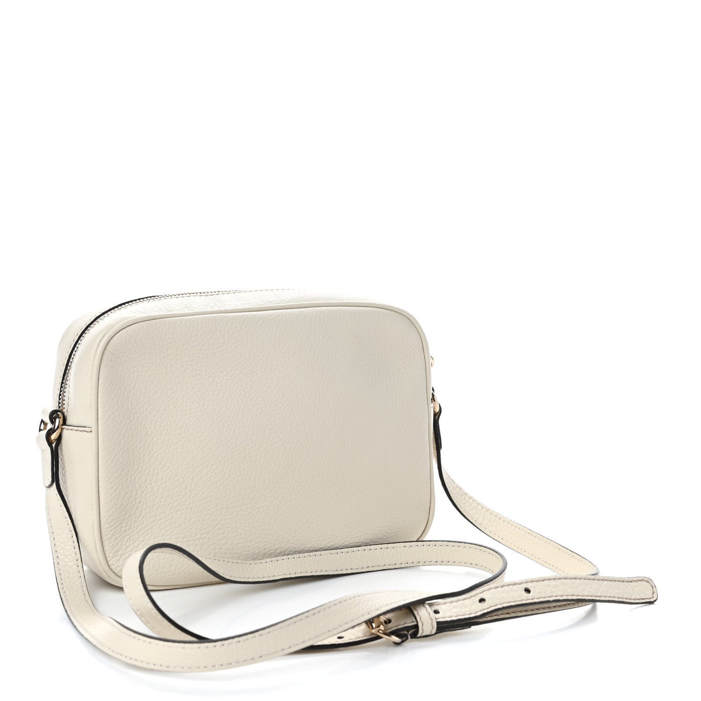 Pebbled Calfskin Small Soho Disco Bag Off White
