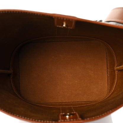Celine Triomphe Canvas Calfskin Small Bucket Bag Tan 5 of 8