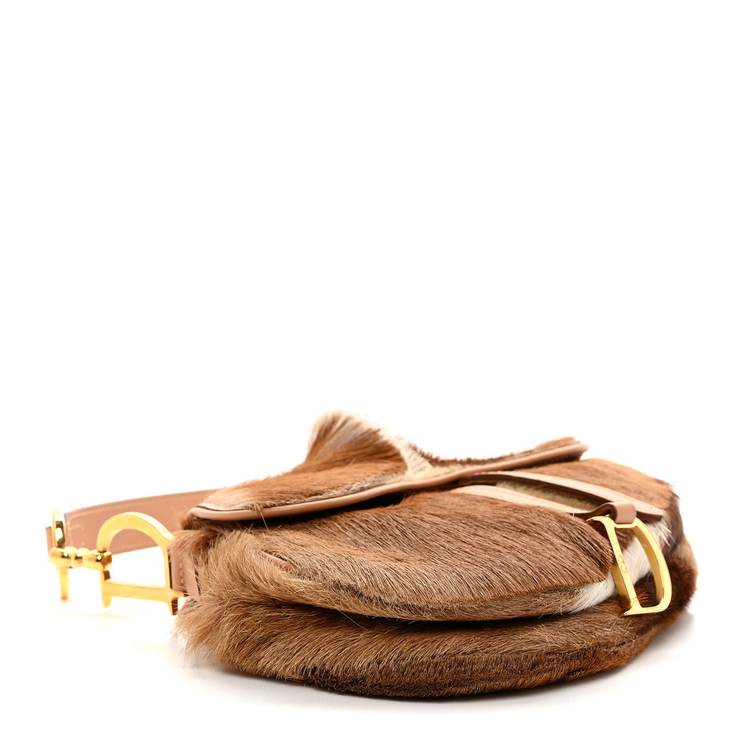 Pony Hair Saddle Bag Brown