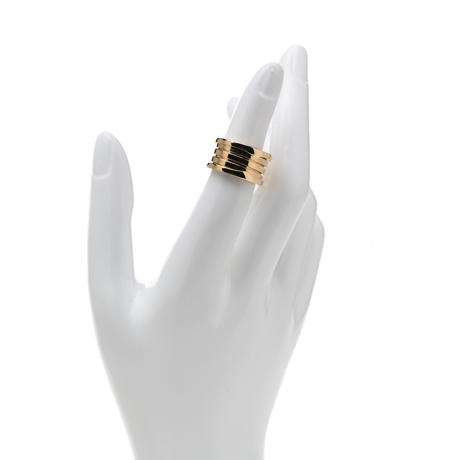 Bulgari 18K Yellow Gold B.Zero1 Four-Band Ring 50 5.25 2 of 5