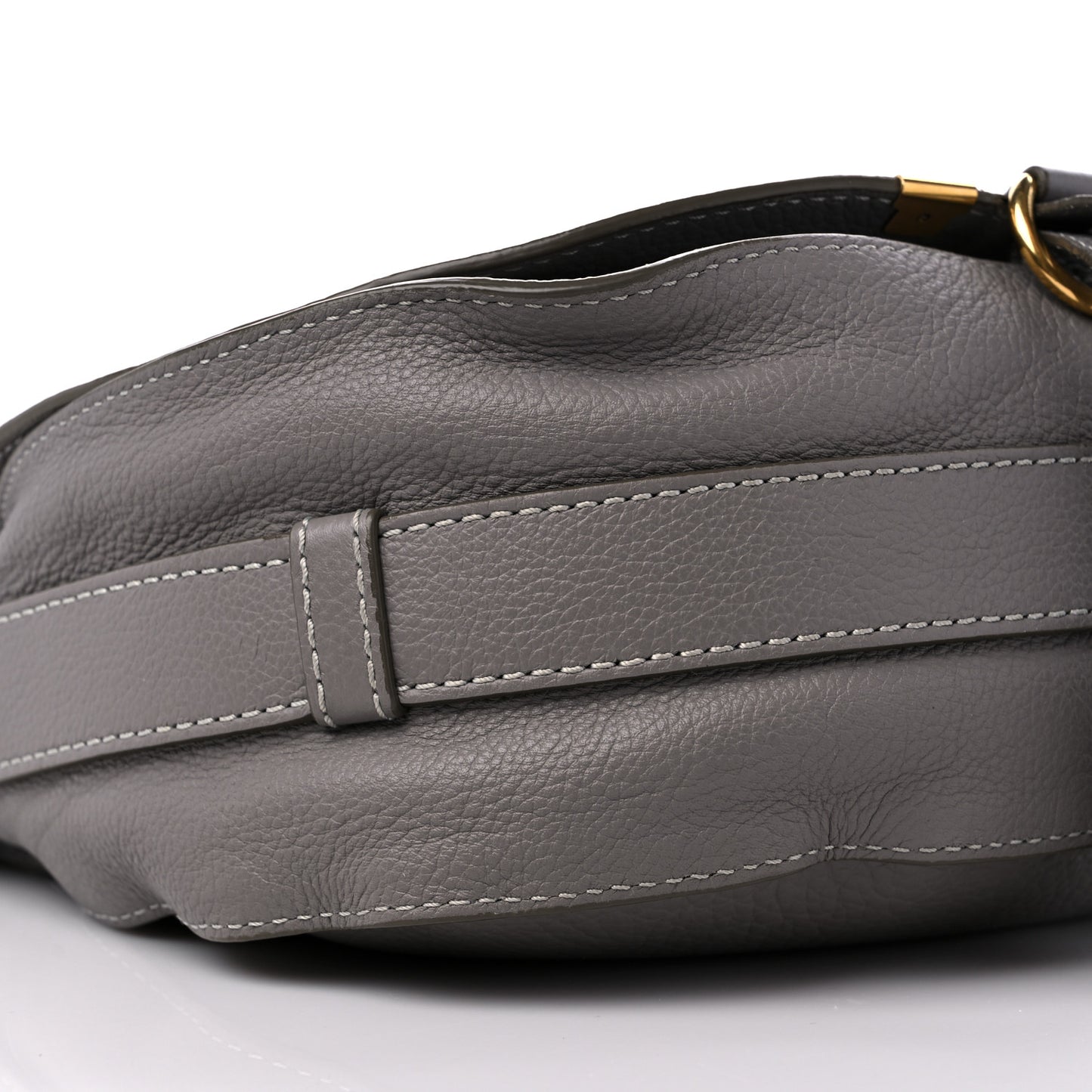 Calfskin Medium Marcie Round Crossbody Bag Cashmere Grey