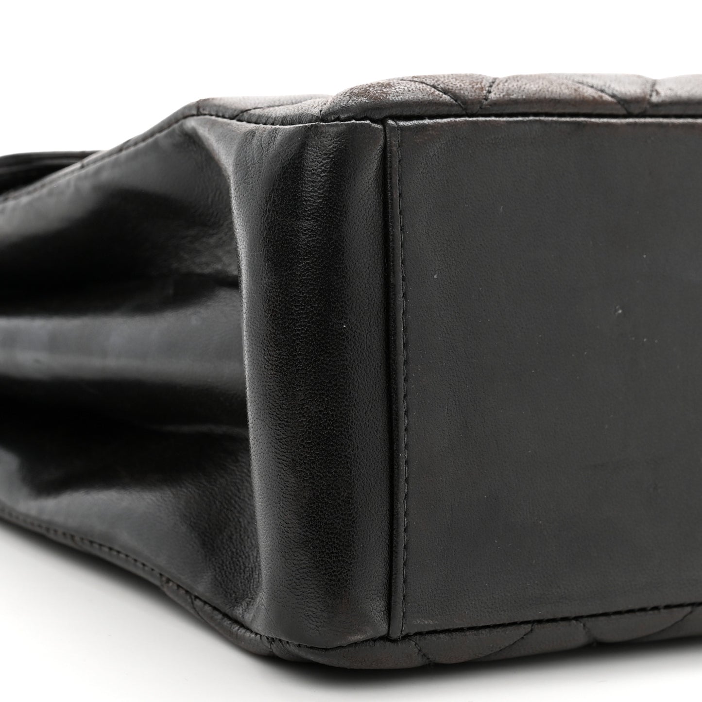 Lambskin Quilted CC Flap Shoulder Bag Black