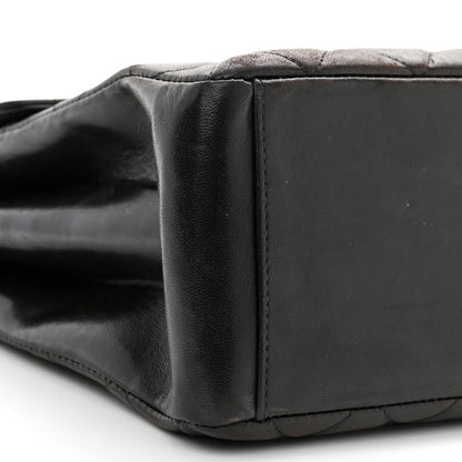 Chanel Lambskin Quilted CC Flap Shoulder Bag Black 9 of 13