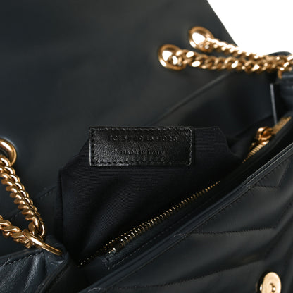 Saint Laurent Calfskin Y Quilted Monogram Medium Loulou Chain Satchel Storm 7 of 10