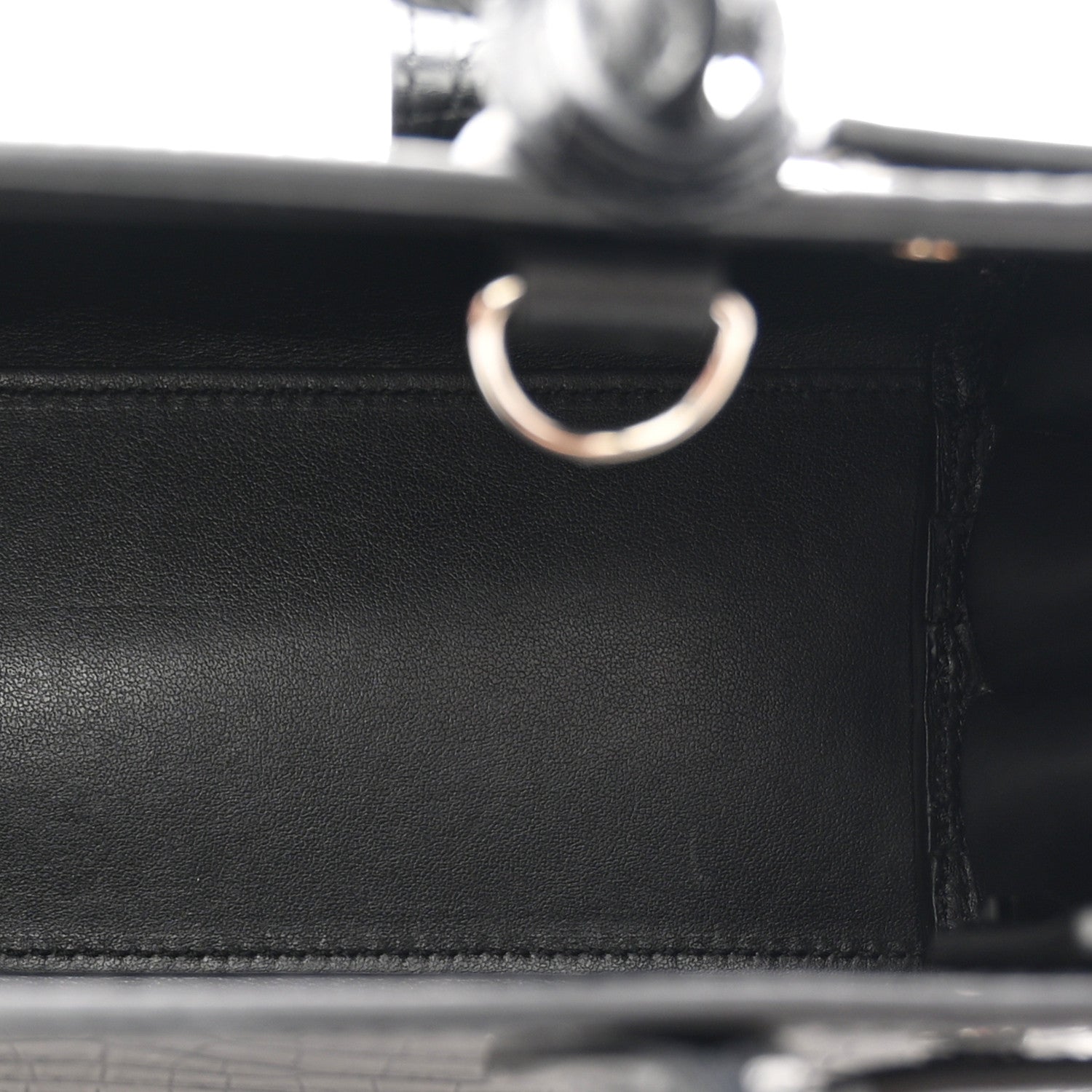 Saint Laurent Calfskin Crocodile Embossed Nano Sac De Jour Black 5 of 10