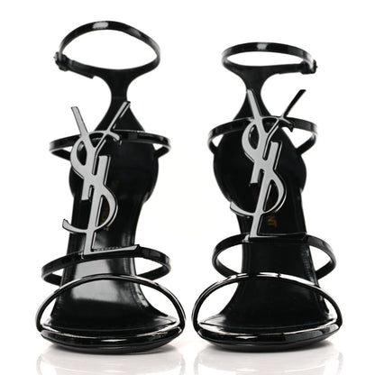 Saint Laurent Patent Cassandra 100 Sandals 37 Black 2 of 9