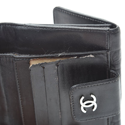 Chanel Calfskin Lucky Symbols Compact French Flap Wallet Black 11 of 18