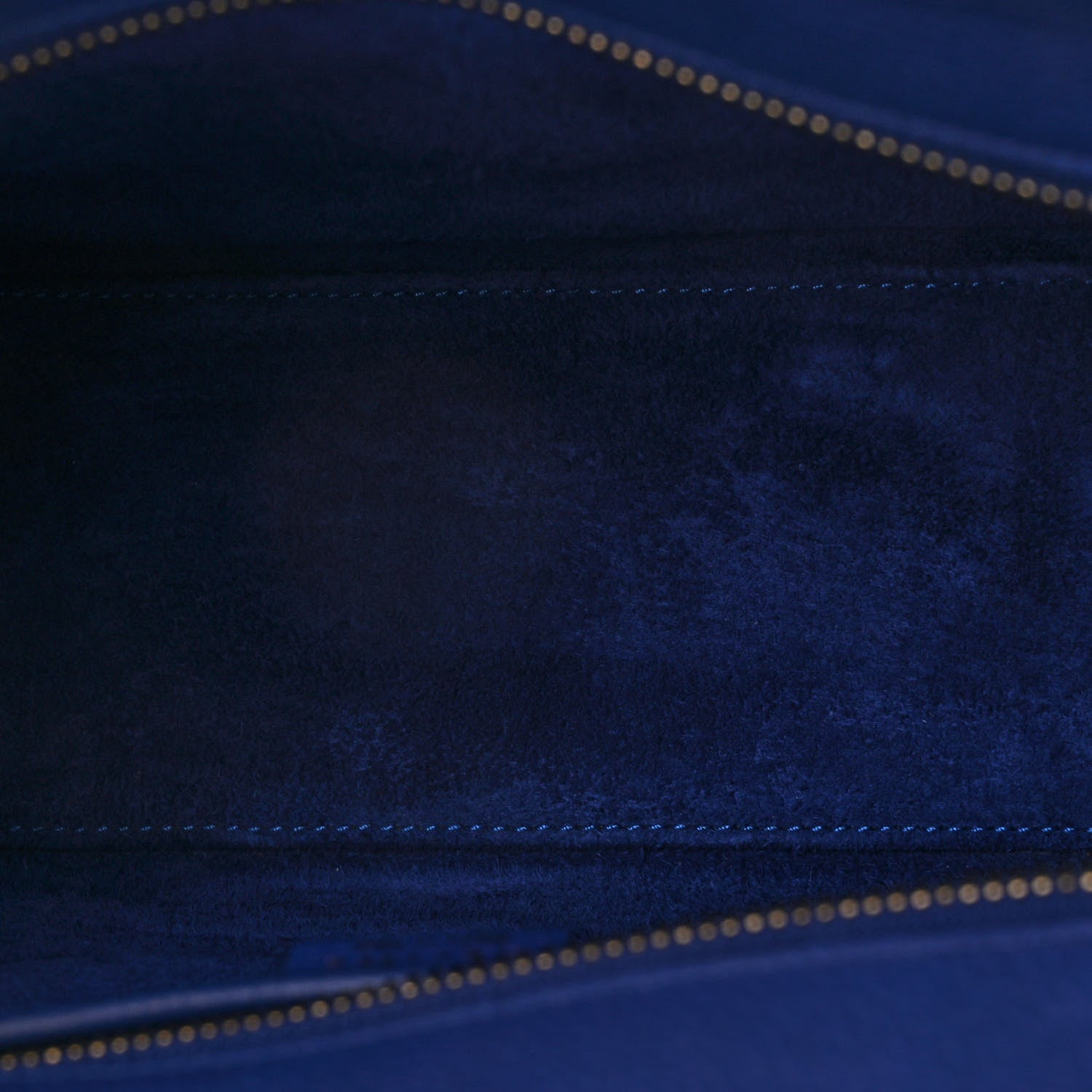 Celine Drummed Calfskin Nano Luggage Indigo 5 of 12