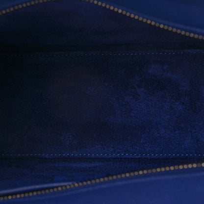Celine Drummed Calfskin Nano Luggage Indigo 5 of 12