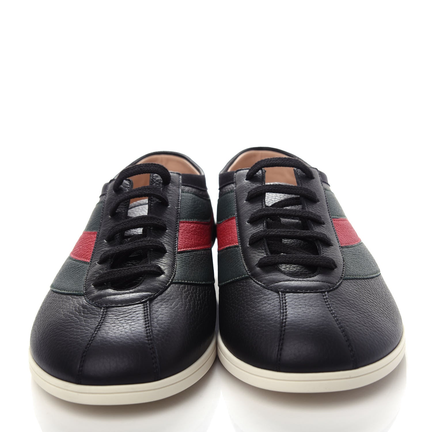Gucci Calfskin Mens Web Falacer Sneakers 8.5 Black 5 of 10