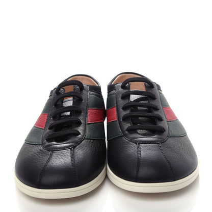 Gucci Calfskin Mens Web Falacer Sneakers 8.5 Black 5 of 10
