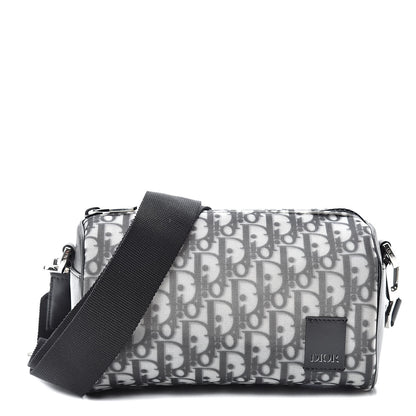Christian Dior Technical Fabric Calfskin Oblique Roller Shoulder Bag Black 1 of 10