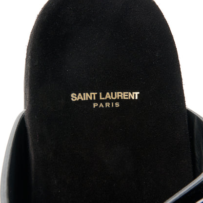 Saint Laurent Vernie Grumpy Jimmy Cross Slides 39.5 Black 7 of 9
