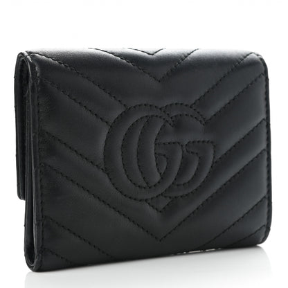 Gucci Calfskin Matelasse GG Marmont Wallet Black 3 of 8