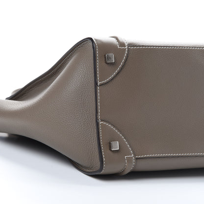 Celine Drummed Calfskin Mini Luggage Souris 8 of 10