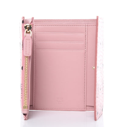 MCM Visetos Trifold Wallet Pink 5 of 7
