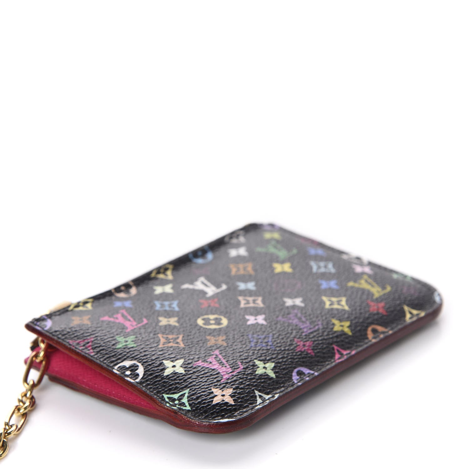 Louis Vuitton Monogram Multicolor Key Pouch Black Grenade 4 of 7