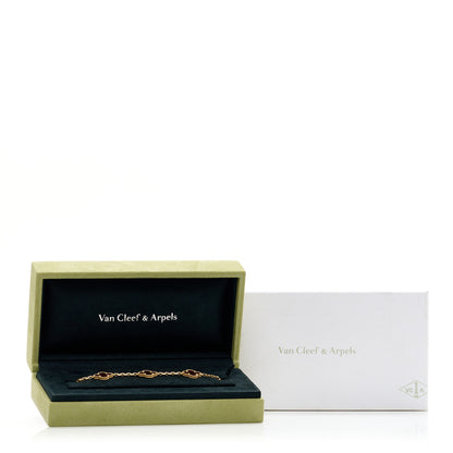 Van Cleef & Arpels 18K Yellow Gold Carnelian 5 Motifs Vintage Alhambra Bracelet 4 of 4