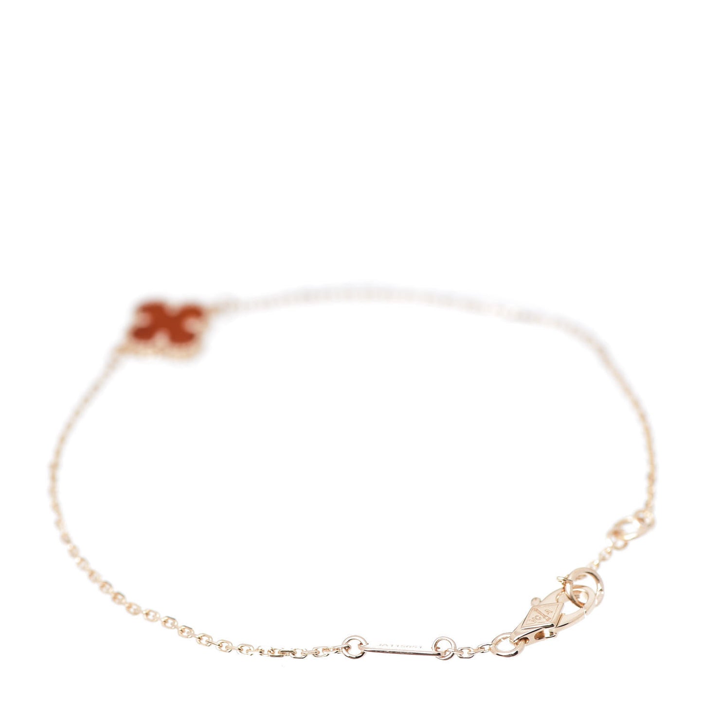 18K Rose Gold Carnelian Sweet Alhambra Bracelet