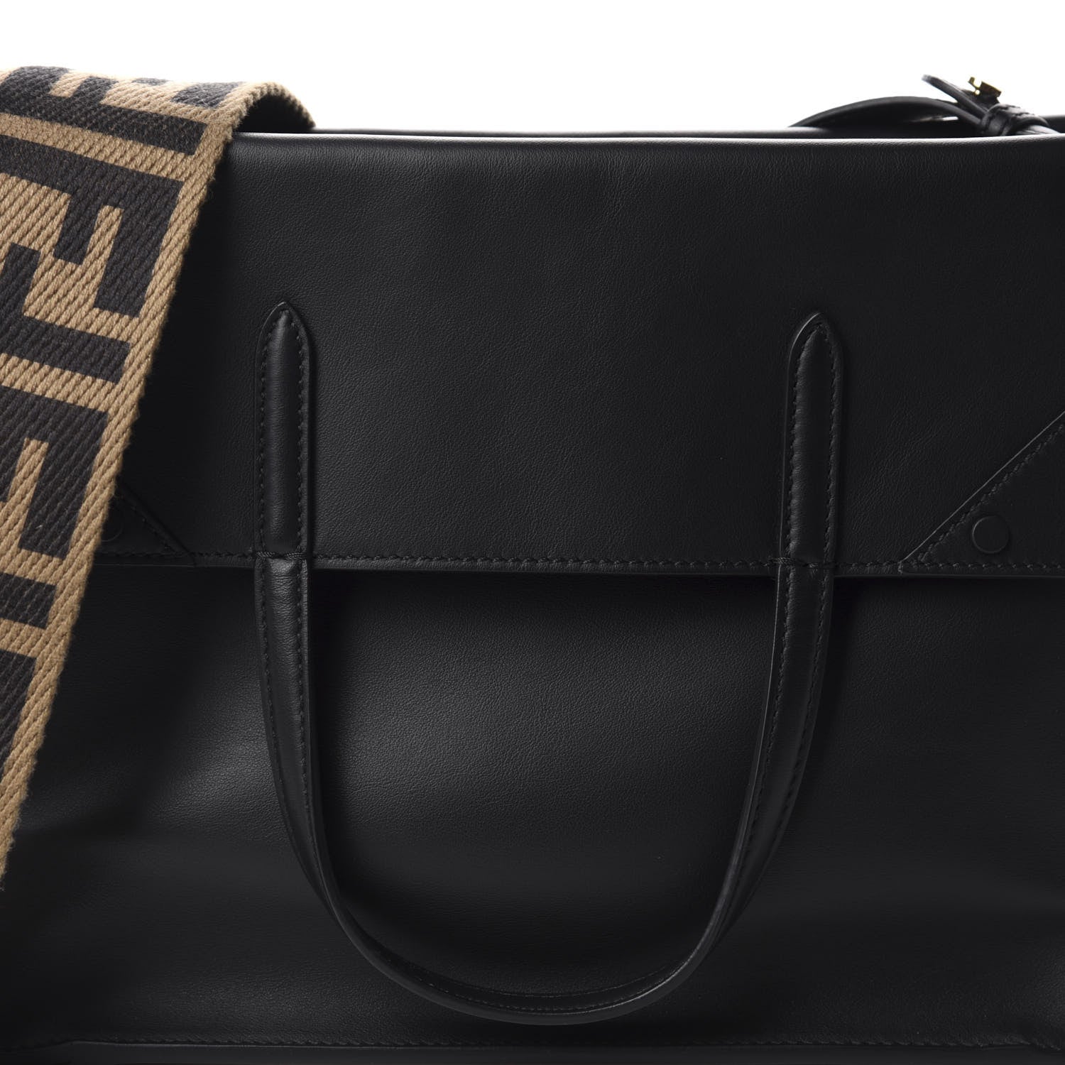 Fendi Vitello Grace Matte Large Flip Tote Black 10 of 10