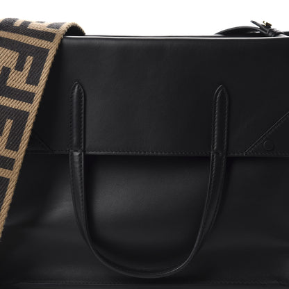 Fendi Vitello Grace Matte Large Flip Tote Black 10 of 10