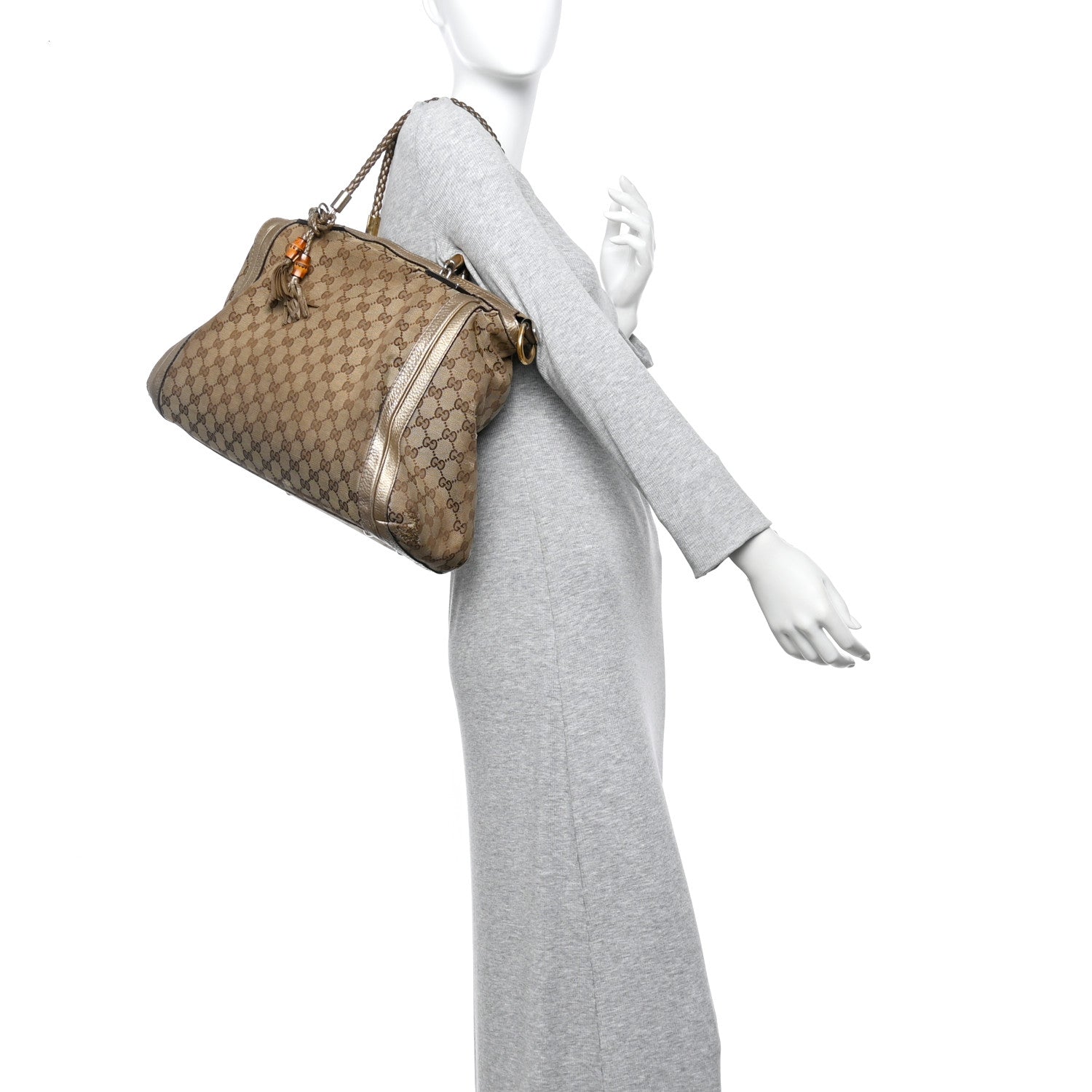 Gucci Monogram Medium Bella Tote Gold 2 of 17