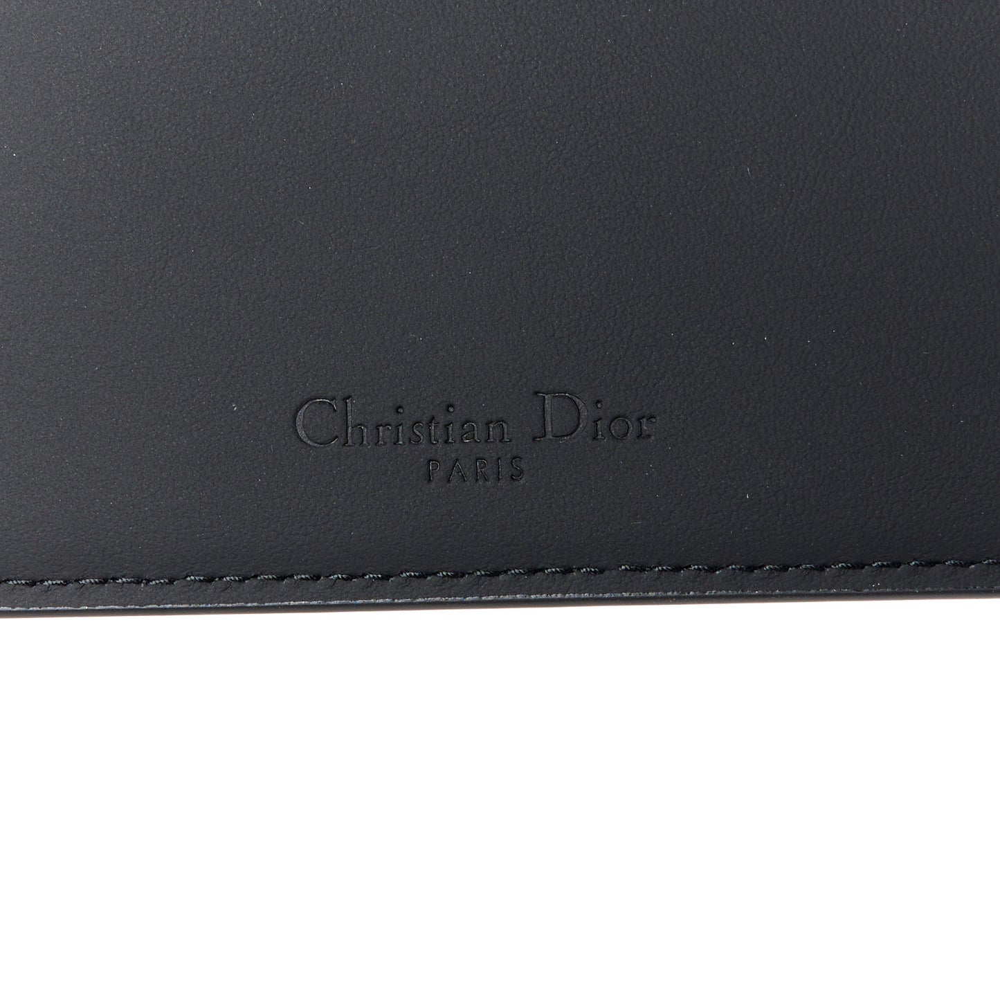 Ultra Matte Calfskin Saddle Chain Wallet Pouch Black