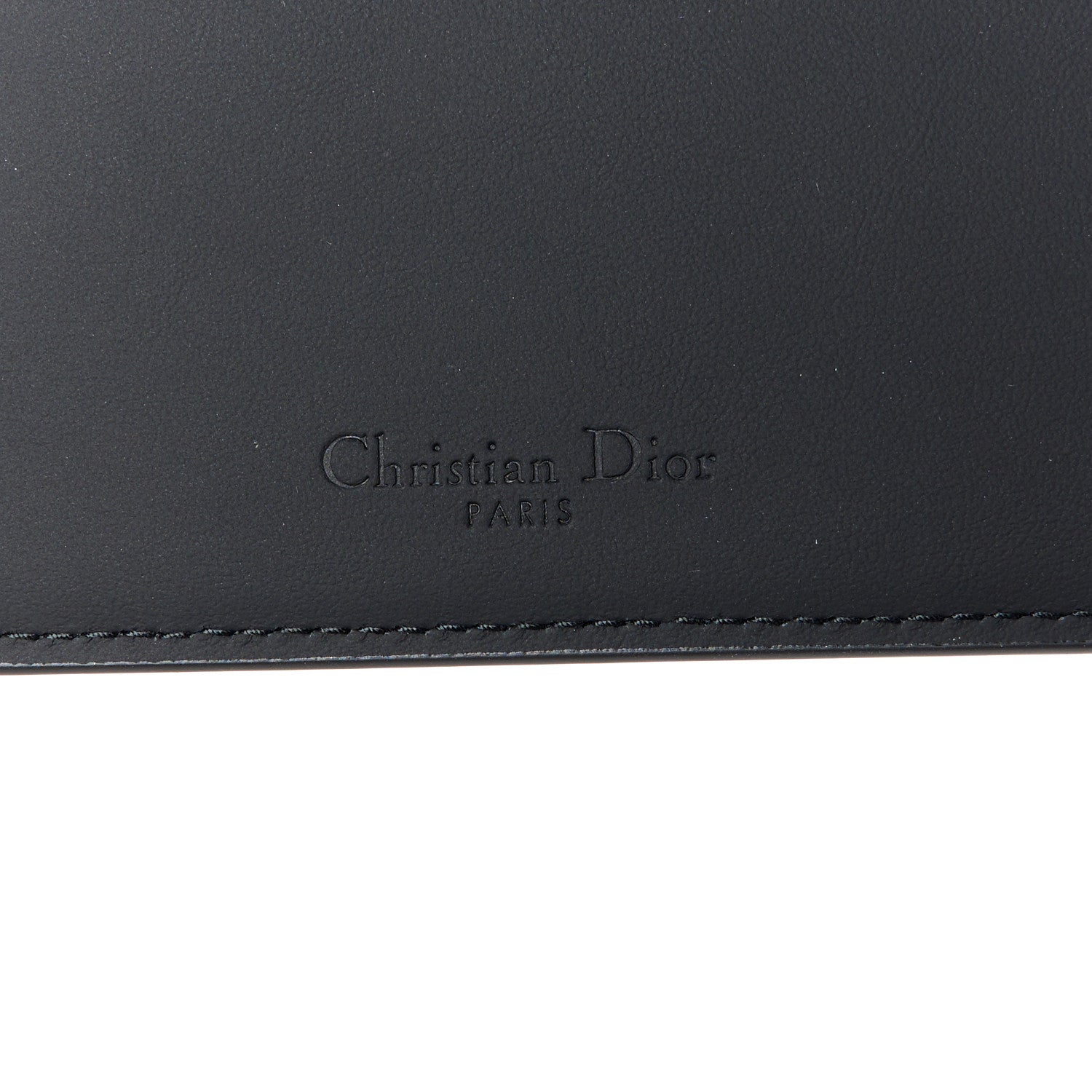 Christian Dior Ultra Matte Calfskin Saddle Chain Wallet Pouch Black 10 of 13