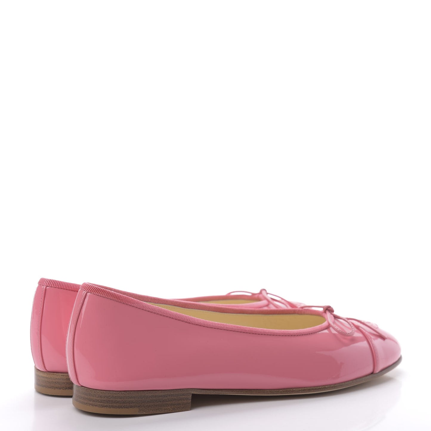 Patent CC Cap Toe Ballerina Flats 37.5 Light Pink