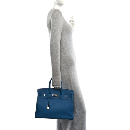 Hermes Togo Birkin 35 Bleu Izmir 2 of 10