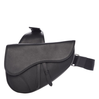 Christian Dior Grained Calfskin Kim Jones Saddle Bag Black 1 of 8