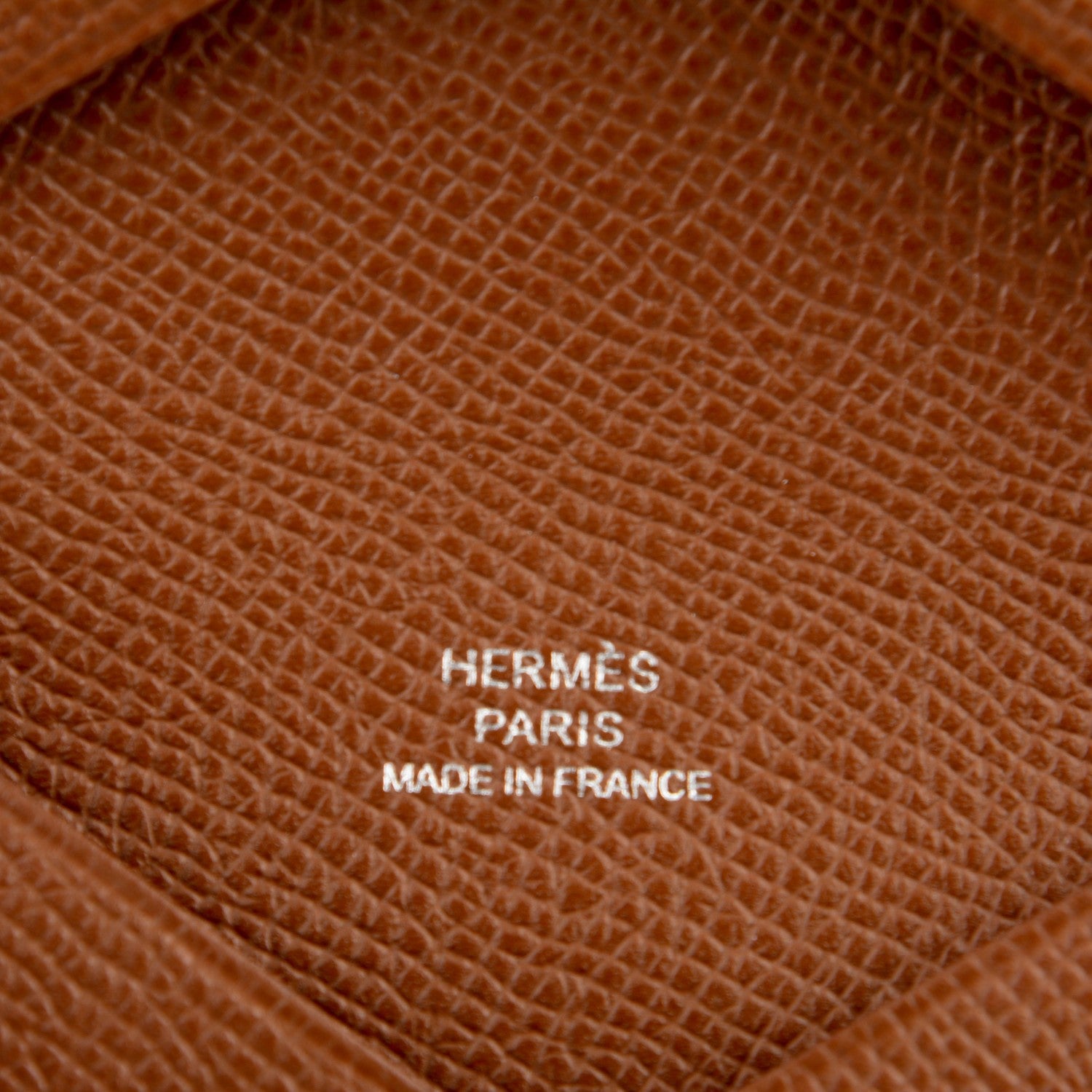 Hermes Epsom Calvi Card Case Miel 5 of 7