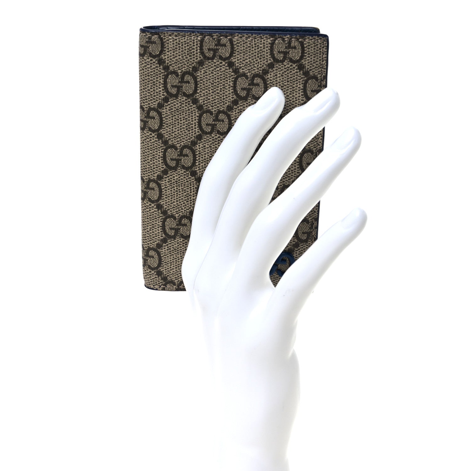 Gucci GG Supreme Monogram Bi-Color Long Card Case Beige Dark Brown 2 of 8