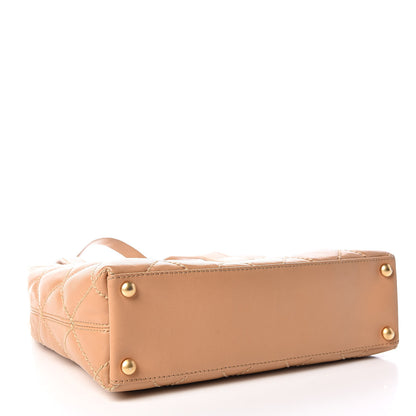 Chanel Calfskin Wild Stitch Tote Beige 4 of 11