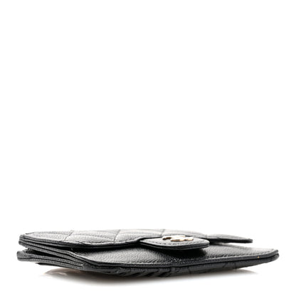 Chanel Caviar Quilted Flap Zip Card Holder Black 4 of 11