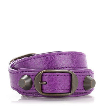 Balenciaga Agneau Arena Classic Hardware Double Tour Bracelet S Ultraviolet 1 of 6