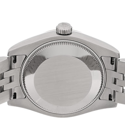 Rolex Stainless Steel 18K White Gold Diamond 31mm Oyster Perpetual Datejust Watch Silver Jubilee 178274 4 of 5
