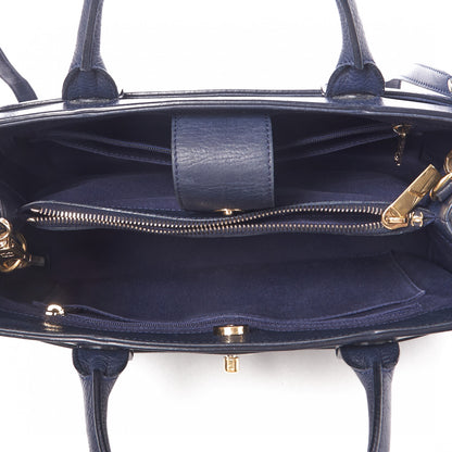 Chanel Grained Calfskin Small Neo Executive Shopper Tote Navy 4 of 9