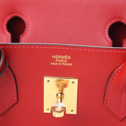 Hermes Epsom Birkin 30 Rouge Casaque 6 of 12
