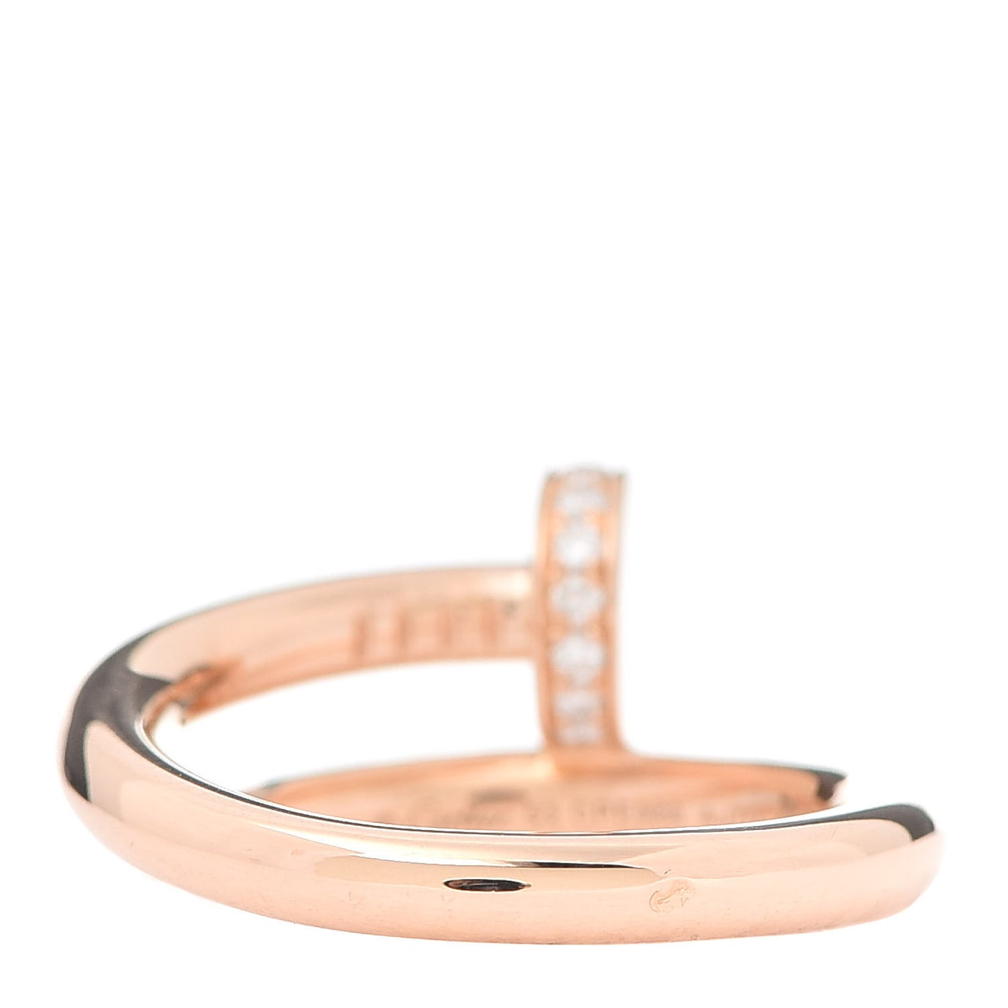 18K Pink Gold Diamond Juste Un Clou Ring 53 6.25