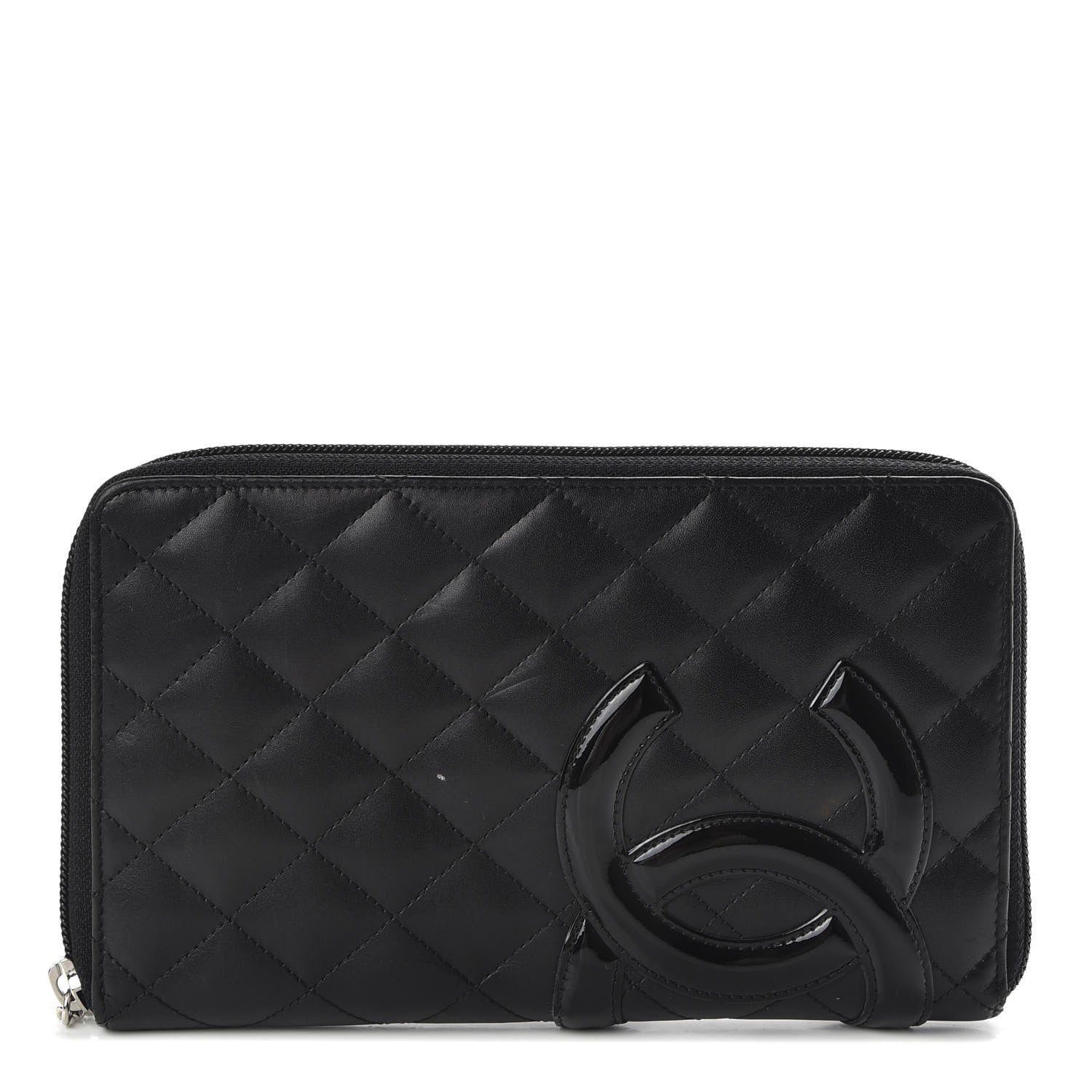 Chanel Calfskin Cambon Zip Around Organizer Wallet Black 3 of 13