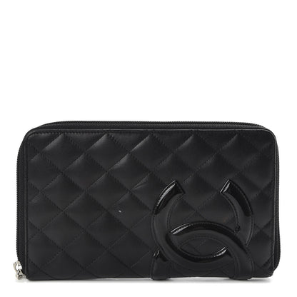 Chanel Calfskin Cambon Zip Around Organizer Wallet Black 3 of 13
