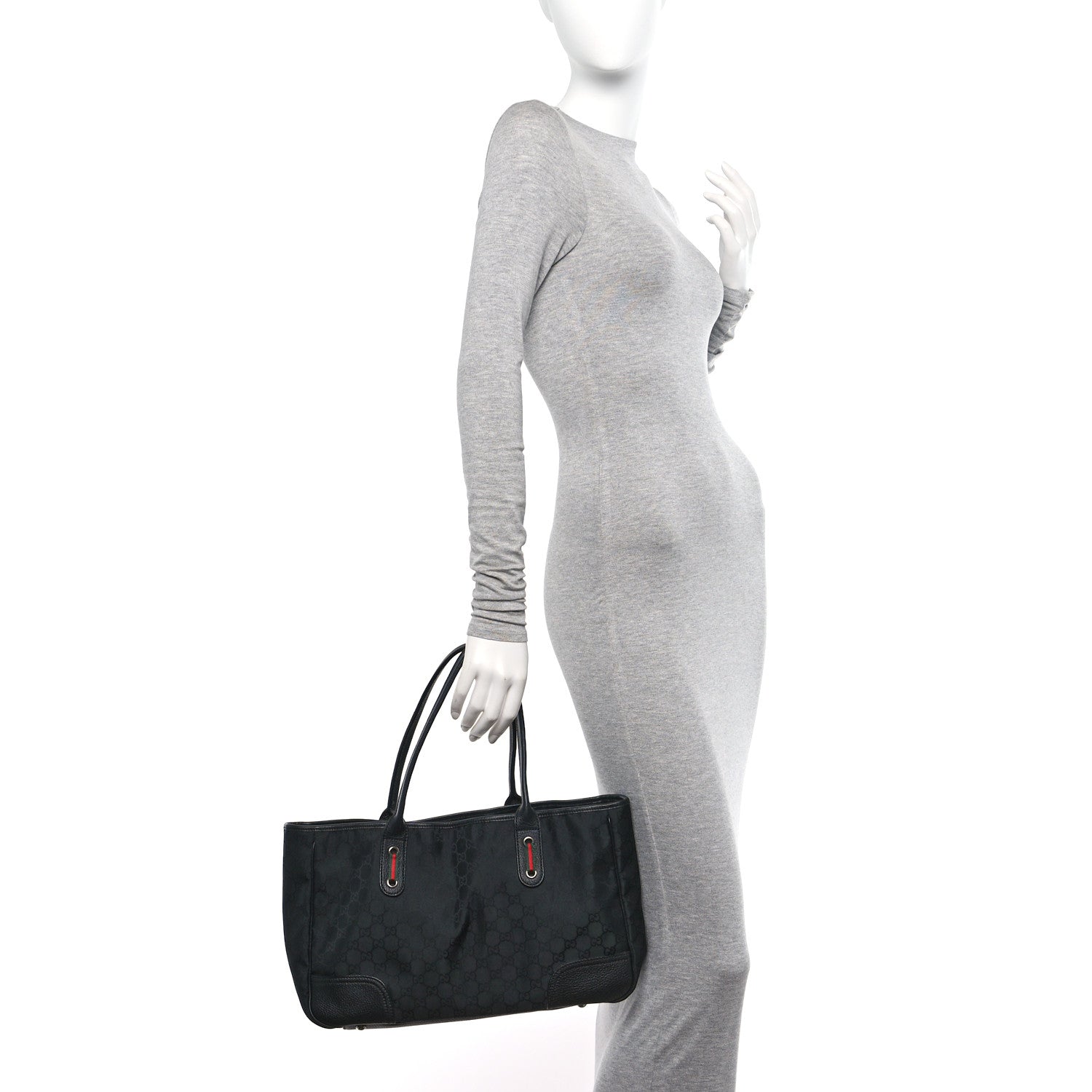 Gucci Monogram Large Princy Tote Black 2 of 11