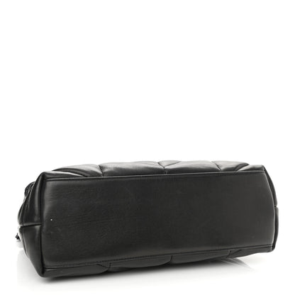 Saint Laurent Lambskin Quilted Small Loulou Puffer Monogram Chain Satchel Black 3 of 10