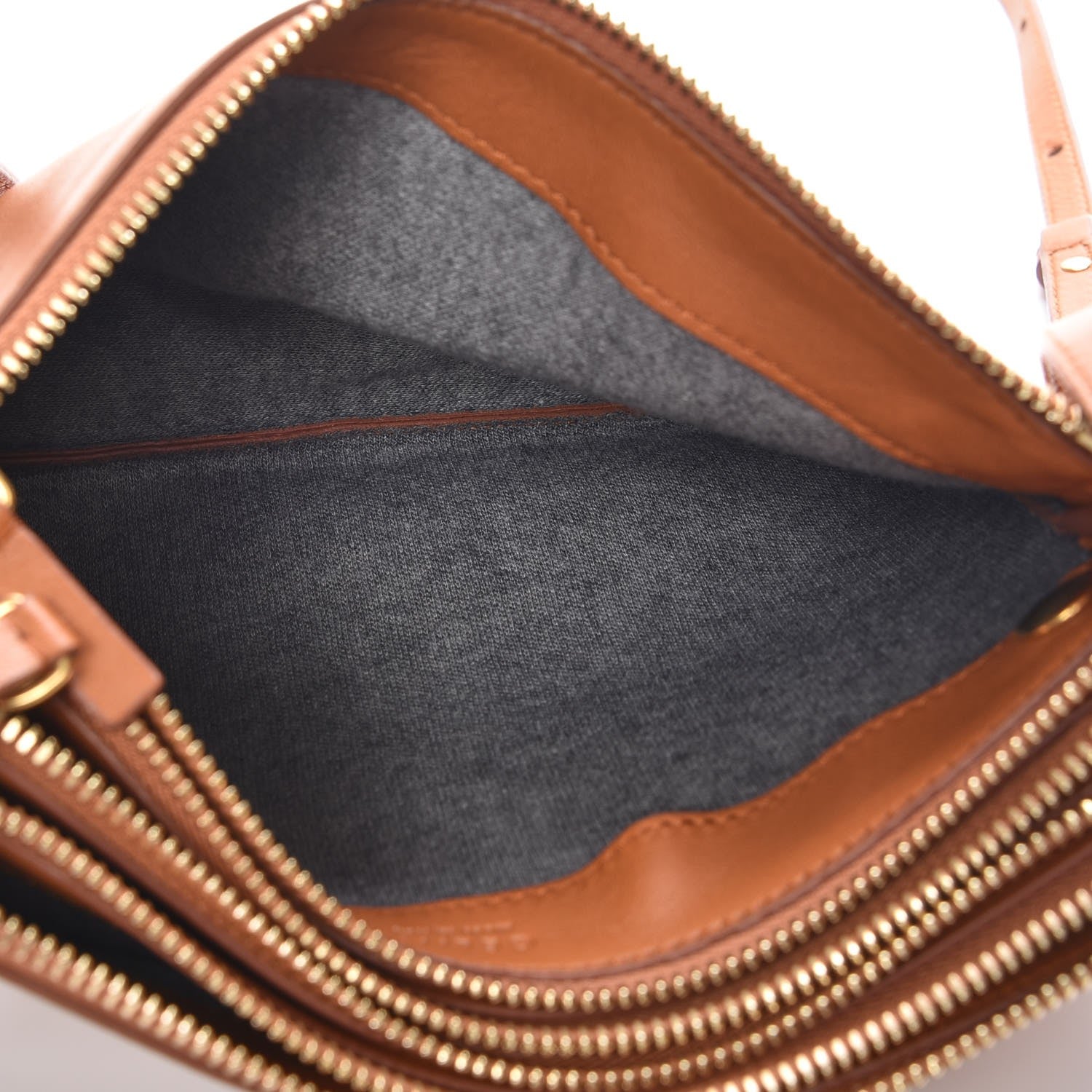 Celine Lambskin Small Trio Crossbody Bag Tan 6 of 7