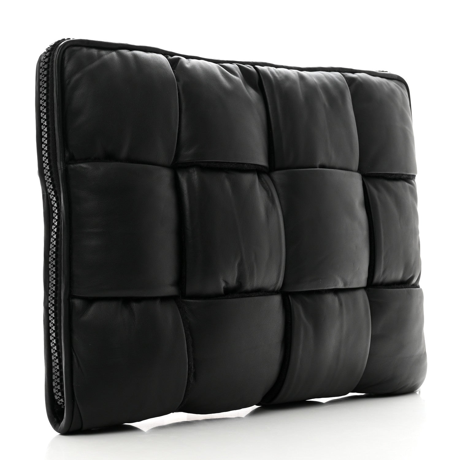 Bottega Veneta Calfskin Padded Maxi Intrecciato Document Case Black 3 of 6