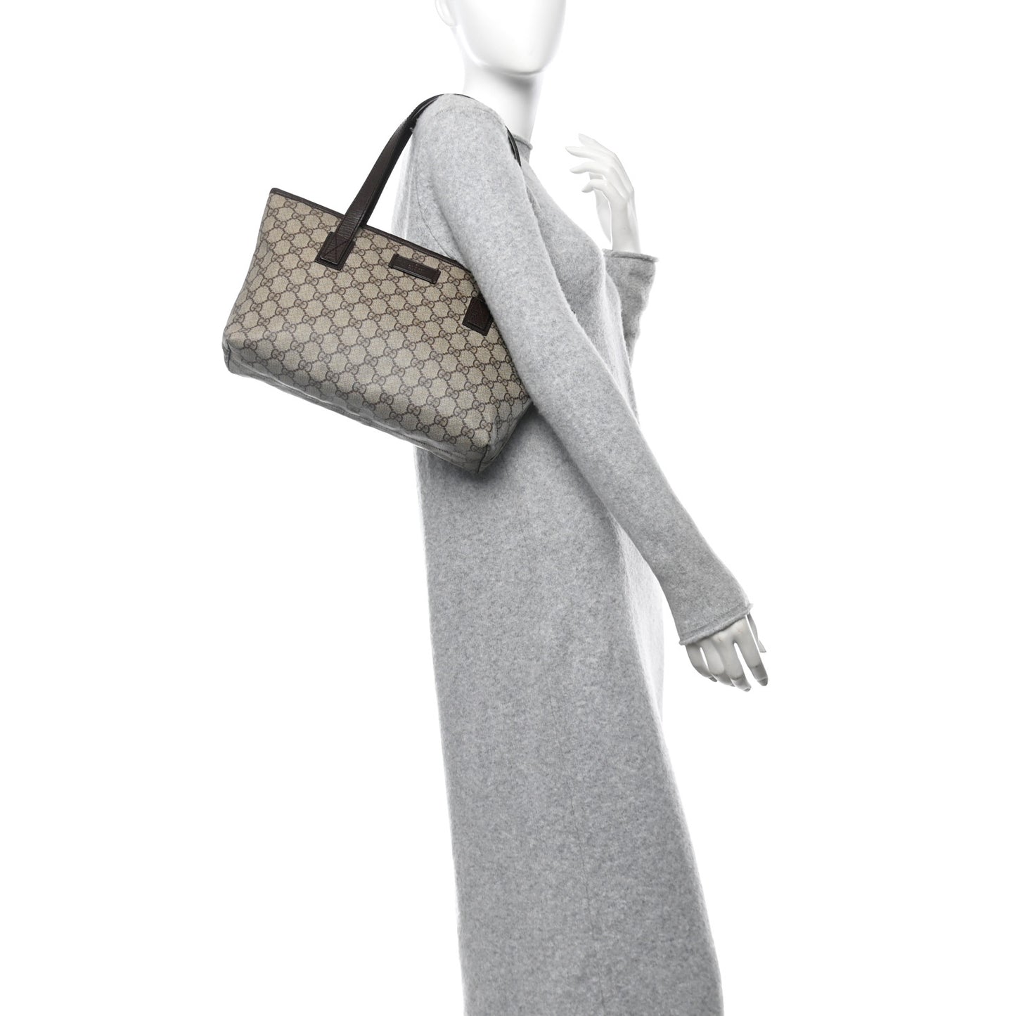 GG Supreme Monogram Small Joy Tote Dark Brown