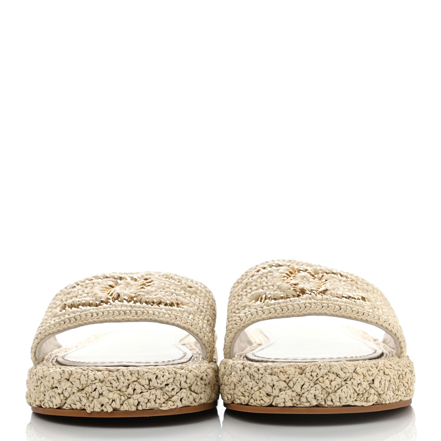 Chanel Cord Braided CC Mules 39 Light Beige 2 of 11
