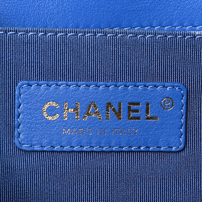 Chanel Calfskin Quilted Medium Boy Flap Blue 6 of 10