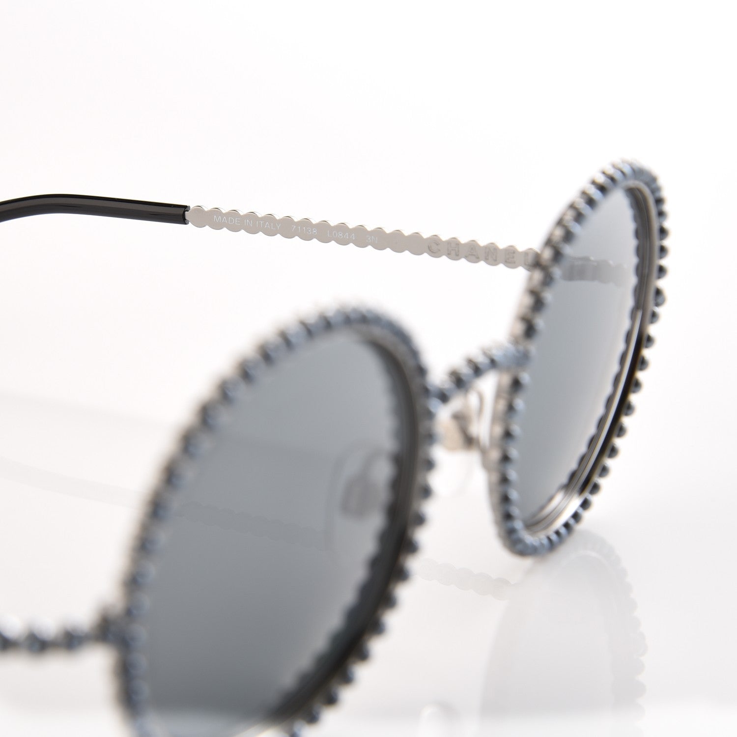 Chanel Pearl Round Sunglasses 71138 Grey 5 of 9